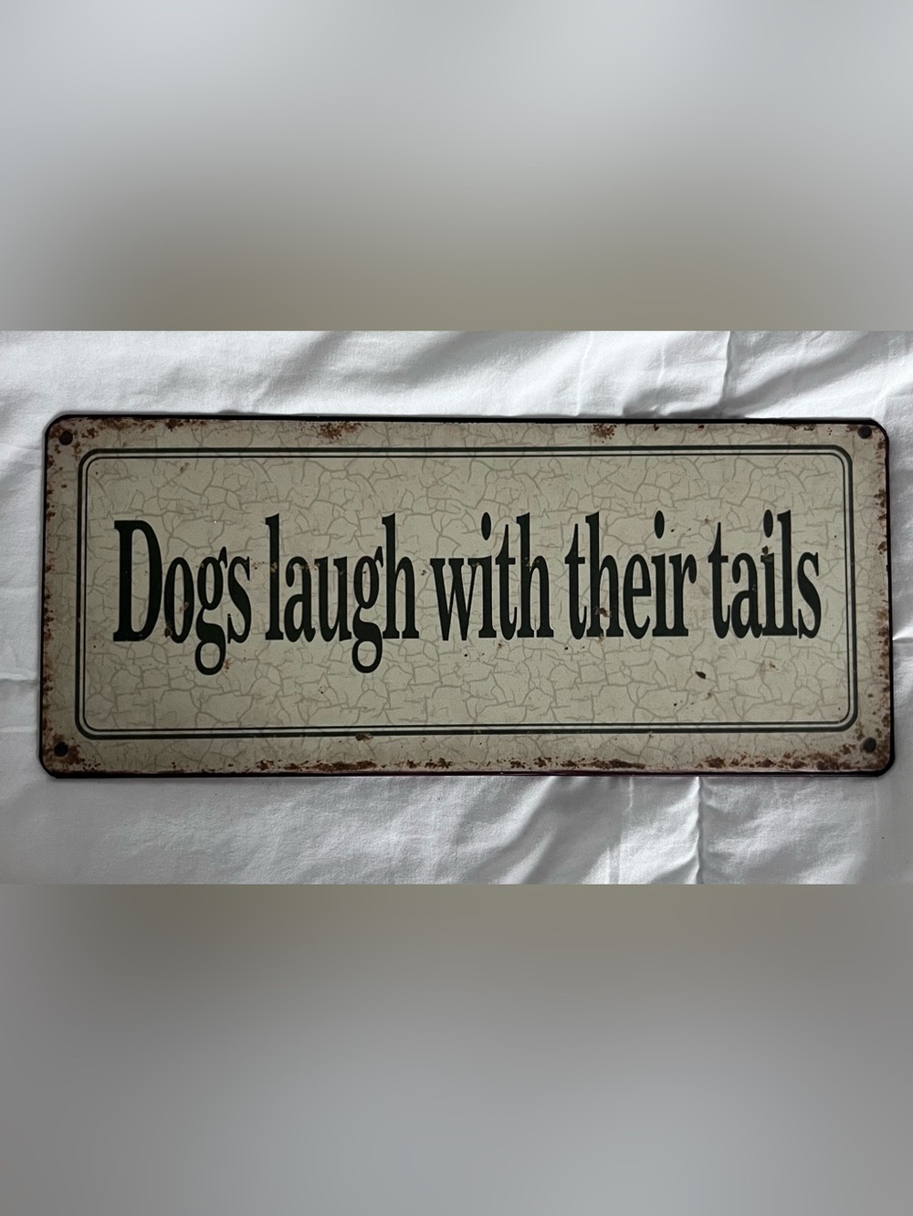 Vintage-style Rustic Quote Wall Sign in Cream and Black